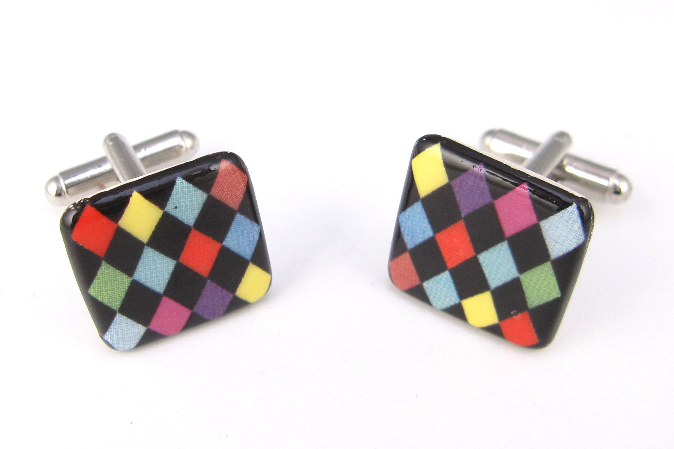 Harlequin cufflinks